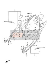 Frame afdekking (GSX-R1000A)(YKV-YWW)