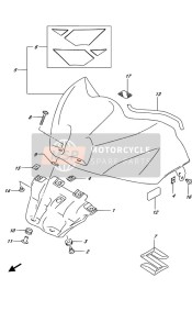FUEL TANK FRONT COVER (GSX-R1000A)(YSF)