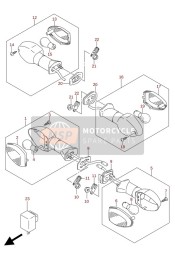 Richtingaanwijzer lamp (DL1050RQ)