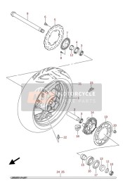 Rear Wheel (GSX-S750ZA,GSX-S750UQZ,GSX-S750WQZ)