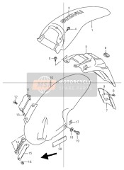 6311306F10Y0R, Fender, Rear Upper (Red), Suzuki, 0