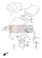 4555002F00Y9H, Abdeckung Sitz, Suzuki, 0