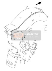 6311048E80BP8, Achterspatbord, Suzuki, 0