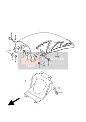 6335103B00, Mud Guard, Rear Fender   Front, Suzuki, 1