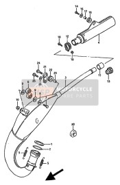 1417101B21, O Ring,Exhaust Pipe, Suzuki, 1