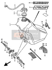 441021483025Y, Tank Set,Fuel (Yellow), Suzuki, 0