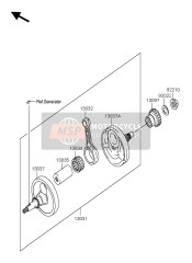 K130350015, Spinotto, Crank RM-Z250/K4, Suzuki, 0