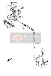 5924728C01, Abrazadera Latiguillo Freno, Suzuki, 1