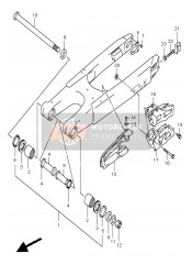 6100037F40, Achterbrug Set, Suzuki, 0