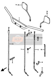 5660012D12, Specchio Complessivo, Post., Suzuki, 2