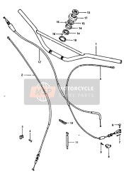 5820041301, Cable, Clutch (L:1050), Suzuki, 0