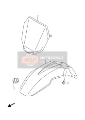 9491114H0030H, Plate, Front Number (White), Suzuki, 1