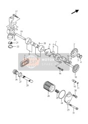 1632128H00, Gear, Oil Pump Idle (NT:15), Suzuki, 0
