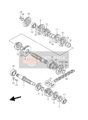 2751120411, Kettingwiel,V., Suzuki, 2