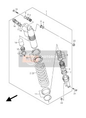 6210028H10YKS, Absorber Assy, Rr Shock  (Red), Suzuki, 0