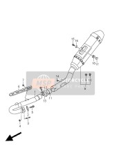 1477142F10, Connector, Muffler, Suzuki, 1