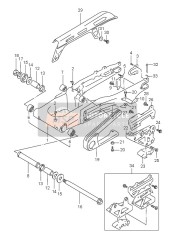 6114415D10, Plate, Chain Case, Rear, Suzuki, 3