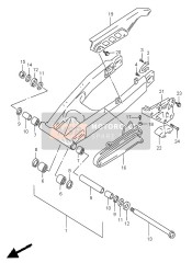 Bras oscillant arrière