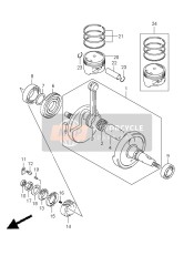 1221125H00, Pin, Crank, Suzuki, 0