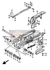 Bras oscillant arrière (E15-E16-E17-E18-E22-E24)