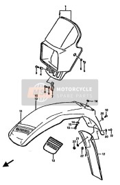 Headlamp Cover & Front Fender (E15)