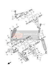 1HPF35801100, Front Lower Arm Co, Yamaha, 0