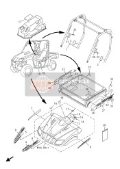 5B4F15580000, Label, Warning 2, Yamaha, 1