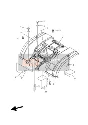 5NDF163E0000, Protez.Parafango Post.      Qr, Yamaha, 3