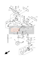 5BKH51300000, Achter Reflector Assy, Yamaha, 1