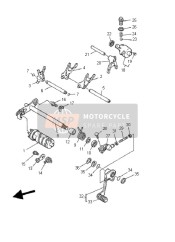 1UY181121000, Schaltarm, Yamaha, 2