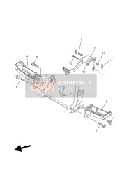 1TDF74210000, Fussraste 2, Yamaha, 0