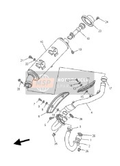 5LP147280000, Schutz, Schalldampfer 2, Yamaha, 0