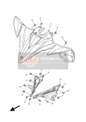 1TDF1500D000, Voorspatbord Assy, Yamaha, 0