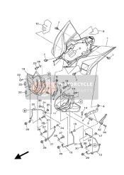 1TDF1600A000, Rear Fender Assy., Yamaha, 0