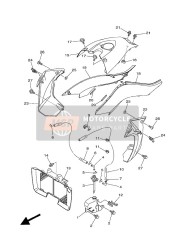 1TDF17311000, Cover, Side 3, Yamaha, 0