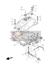 5GH245240000, Hendel, Kraan, Yamaha, 1