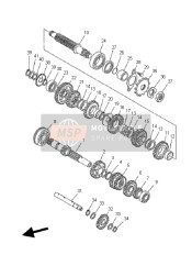 5LP172432000, Gear, Achteruit Wiel 1, Yamaha, 2