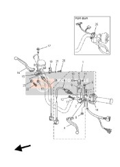 3FA839800300, Voorkant Stop Schakelaar Assy, Yamaha, 3