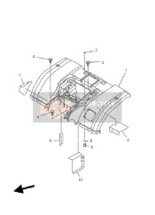 37SF16001000, Achterspatbord Assy, Yamaha, 0