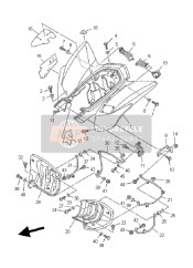 5TG216440000, Support,  Arriere, Yamaha, 0