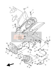 5TG216431000, Support,  Arriere, Yamaha, 0