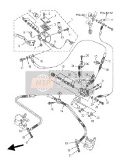 10PF582J0000, Bremsschlauch 6, Yamaha, 0