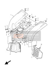 2GUW216BD100, Achterspatbord Comp.2, Yamaha, 0