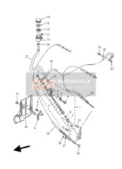 3C2263411000, Cable,  Frein, Yamaha, 1