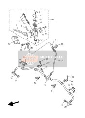 1HPF58710000, Bremsrohr, Yamaha, 1