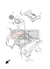 3B4W216B4000, Rear Fender Comp.2, Yamaha, 0