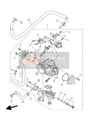 1S31243E0000, Durite 2, Yamaha, 3