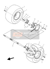 5LP253810000, Perno, Ruota Posteriore      Qr, Yamaha, 0