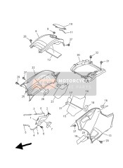 1HPF17F00000, Seitendeckel 2, Yamaha, 1