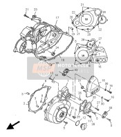 4DW154620000, Gasket, Crankcase Cover 3, Yamaha, 3